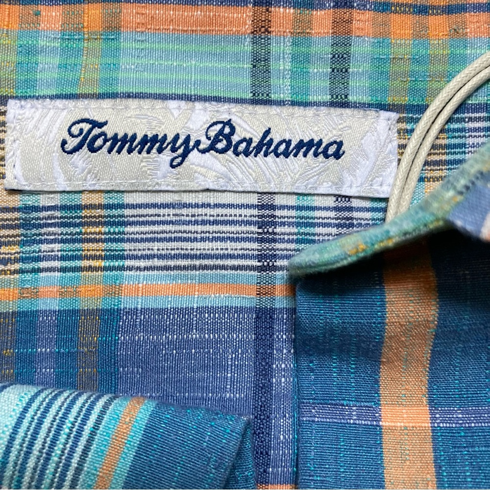 Tommy Bahama mens short sleeve shirt cabana daiquiri 55% silk 45% linen - Picture 12 of 14
